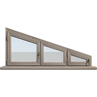 Деревянное окно – трапеция из лиственницы Модель 116 Береза